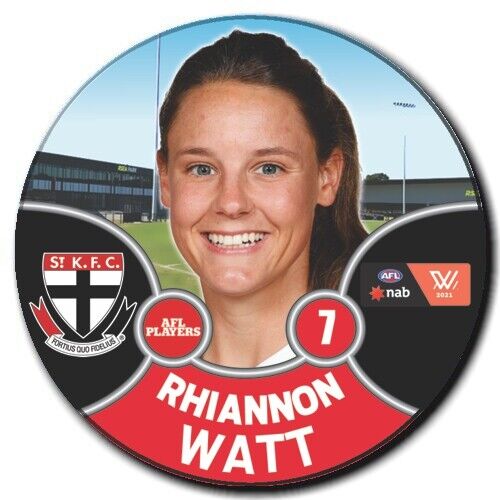 2021 AFLW St. Kilda Player Badge - WATT, Rhiannon