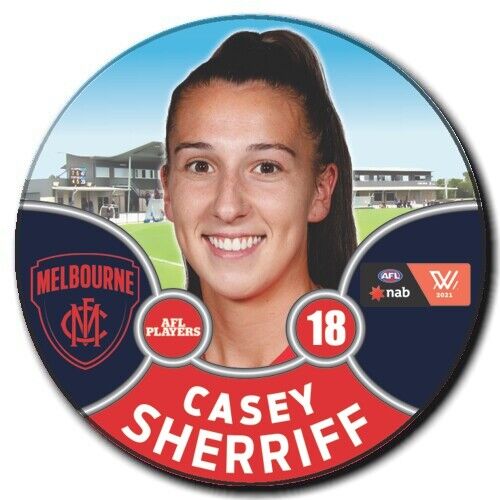 2021 AFLW Melbourne Player Badge - SHERRIFF, Casey