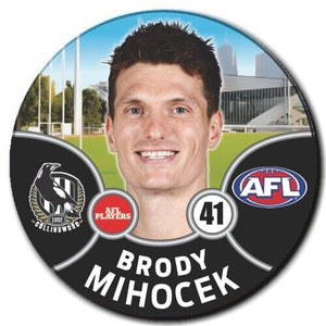 2021 AFL Collingwood Player Badge - MIHOCEK, Brody