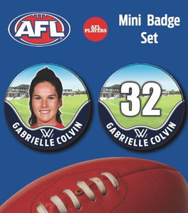 2021 AFLW Melbourne Mini Player Badge Set - COLVIN, Gabrielle