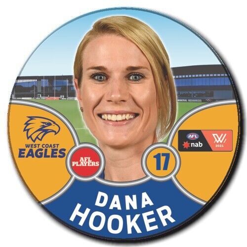 2021 AFLW West Coast Eagles Player Badge - HOOKER, Dana