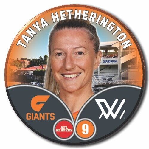 2023 AFLW S7 GWS Giants Player Badge - HETHERINGTON, Tanya