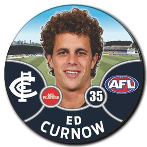 2021 AFL Carlton Player Badge - CURNOW, Ed