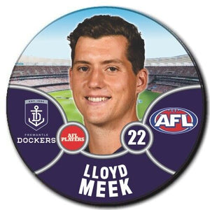 2021 AFL Fremantle Dockers Player Badge - MEEK, Lloyd