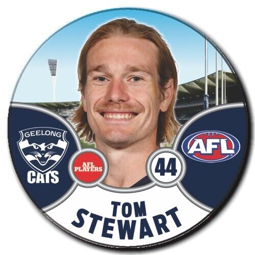 2021 AFL Geelong Player Badge - STEWART, Tom