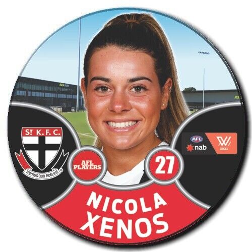 2021 AFLW St. Kilda Player Badge - XENOS, Nicola