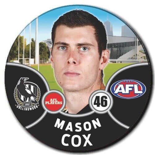 2021 AFL Collingwood Player Badge - COX, Mason