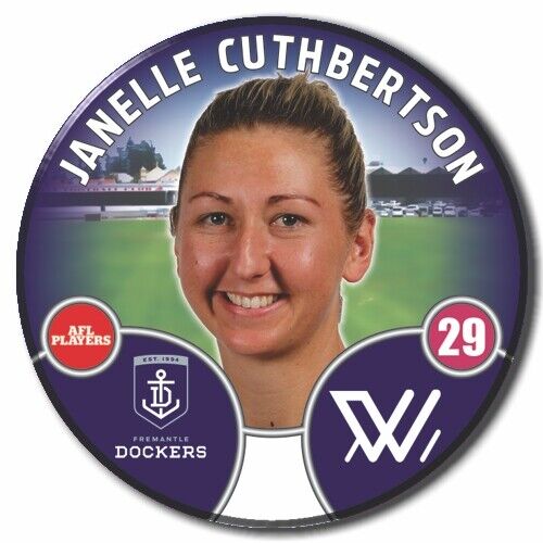 2022 AFLW Fremantle Player Badge - CUTHBERTSON, Janelle