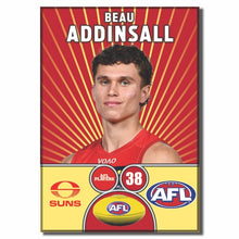 AFL 2026 GOLD COAST SUNS Football Club - ADDINSALL, Beau