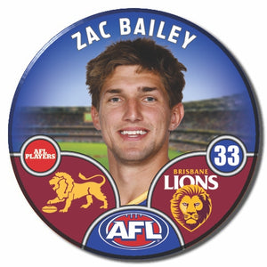 2025 AFL Brisbane Lions Football Club - BAILEY, Zac