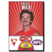 AFL 2026 SYDNEY SWANS Football Club - BICE, Riley