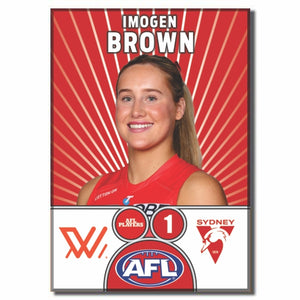 AFLW S10 SYDNEY SWANS - BROWN, Imogen