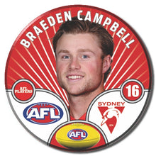 AFL 2026 SYDNEY SWANS Football Club - CAMPBELL, Breaden