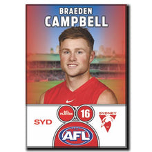 2025 AFL Sydney Swans Football Club - CAMPBELL, Braeden