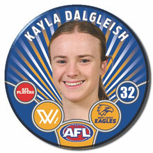 AFLW S11 WEST COAST EAGLES - DALGLEISH, Kayla