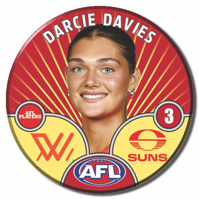 AFLW S10 GOLD COAST SUNS - DAVIES, Darcie