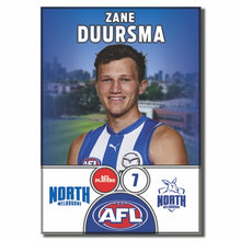 2025 AFL North Melbourne Football Club - DUURSMA, Zane