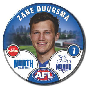 2025 AFL North Melbourne Football Club - DUURSMA, Zane