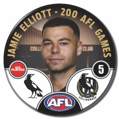 2025 AFL Collingwood Football Club - ELLIOTT, Jamie SPECIAL 200th AFL GAME