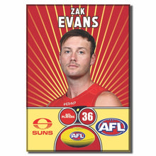 AFL 2026 GOLD COAST SUNS Football Club - EVANS, Zak
