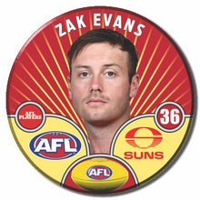 AFL 2026 GOLD COAST SUNS Football Club - EVANS, Zak
