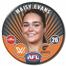 AFLW S11 GWS GIANTS - EVANS, Maisy