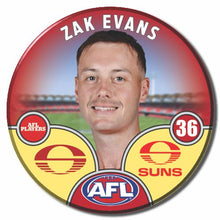 2025 AFL Gold Coast Suns Football Club - EVANS, Zak