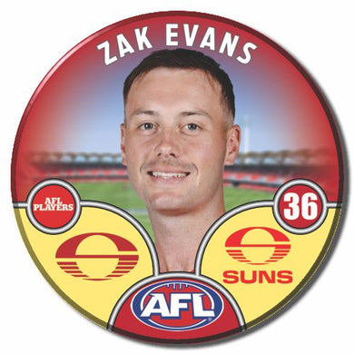 2025 AFL Gold Coast Suns Football Club - EVANS, Zak