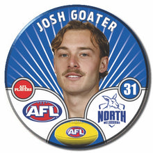 AFL 2026 NORTH MELBOURNE Football Club - GOATER, Josh