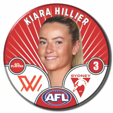AFLW S10 SYDNEY SWANS - HILLIER, Kiara