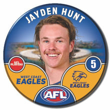 2025 AFL West Coast Eagles Football Club - HUNT, Jayden