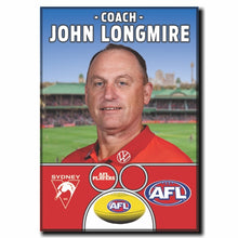 2024 AFL Sydney Swans Football Club - LONGMIRE, John - COACH