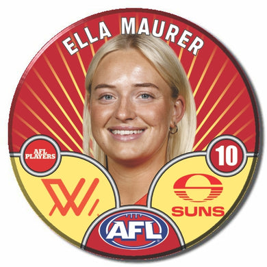 AFLW S10 GOLD COAST SUNS - MAURER, Ella