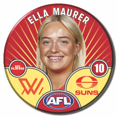 AFLW S10 GOLD COAST SUNS - MAURER, Ella