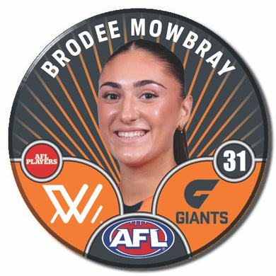 AFLW S10 GWS GIANTS - MOWBRAY, Brodee
