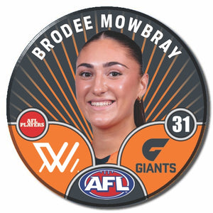 AFLW S10 GWS GIANTS - MOWBRAY, Brodee
