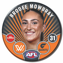 AFLW S11 GWS GIANTS - MOWBRAY, Brodee