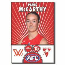 AFLW S10 SYDNEY SWANS - McCARTHY, Paris