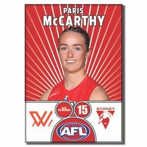 AFLW S10 SYDNEY SWANS - McCARTHY, Paris