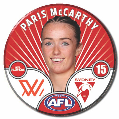 AFLW S10 SYDNEY SWANS - McCARTHY, Paris