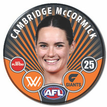 AFLW S11 GWS GIANTS - McCORMICK, Cambridge