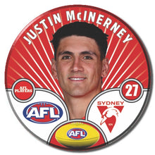 AFL 2026 SYDNEY SWANS Football Club - McINERNEY, Justin