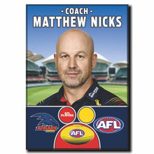 2024 AFL Adelaide Football Club - NICKS, Matthew - COACH