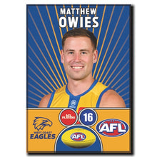 AFL 2026 WEST COAST EAGLES Football Club - OWIES, Matthew
