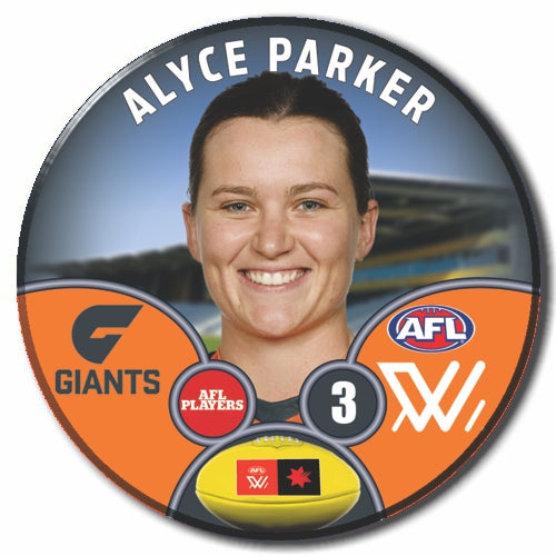 AFLW S9 GWS Giants Football Club - PARKER, Alyce