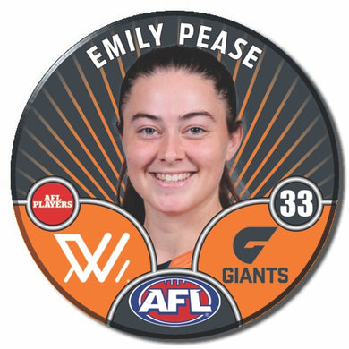AFLW S10 GWS GIANTS - PEASE, Emily