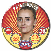 AFLW S11 GOLD COAST SUNS - PRICE, Paige