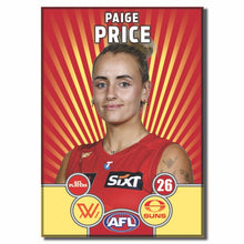 AFLW S11 GOLD COAST SUNS - PRICE, Paige