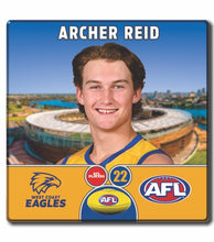 2024 AFL West Coast Eagles Football Club - REID, Archer