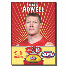 AFL 2026 GOLD COAST SUNS Football Club - ROWELL, Matt